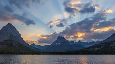 Serene, picturesque Lake McDonald Valley awaits the day’s activity 