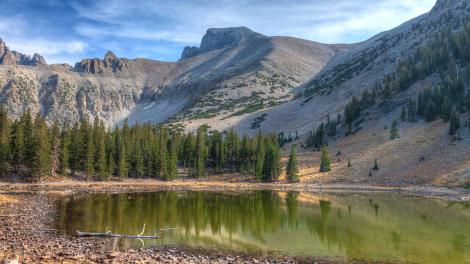 Rugged views of Wheeler Peak, Jeff Davis Peak and the Glacier Cirque