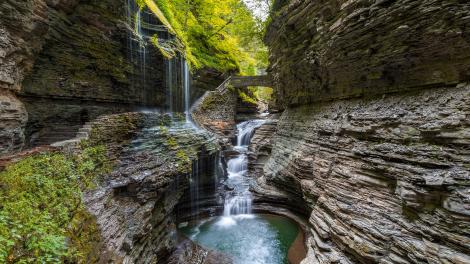 Trail through Watkins Glen State Park 