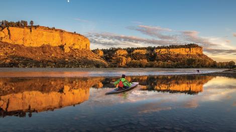 Setting out to kayak the Yellowstone River