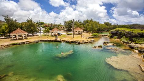 Aerial view of the city's gorgeous natural pool