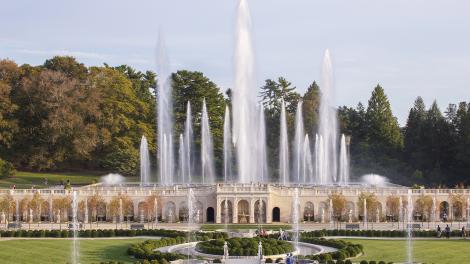 The beautiful fountains at Valley Forge National Historical Park in Pennsylvania