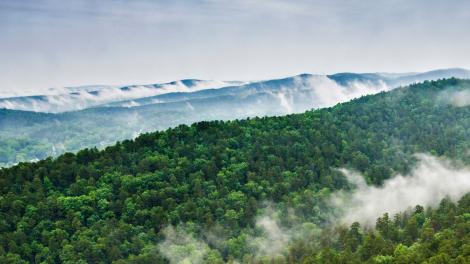 Vista da Hot Springs Mountain Tower no Arkansas