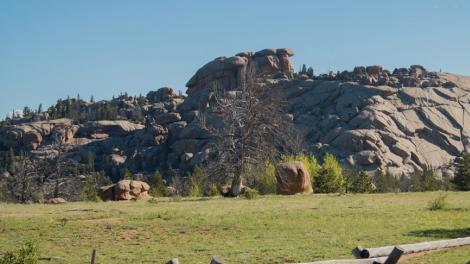 View of rock formations, Cheyenne, Wyoming