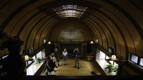 弗兰克·劳埃德·赖特故居与工作室内景，这里每天都对外开放供人参观游览