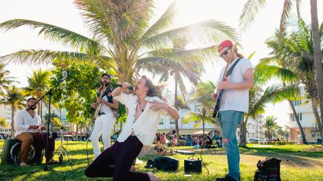 local band playing in Miami, Florida