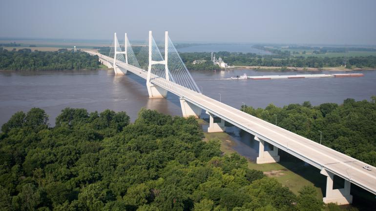 Greenville Bridge over the Mississippi River, Mississippi