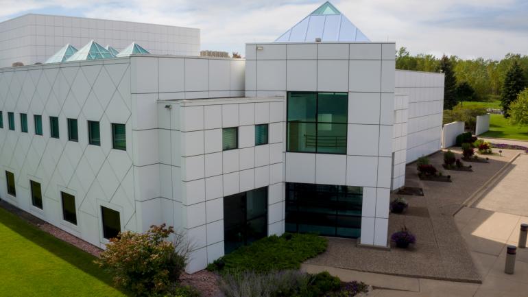 Paisley Park, where the musician Prince lived and worked, in Chanhassen, Minnesota