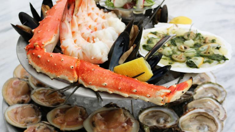 The shellfish tower is a delicious splurge at Loch Bar Restaurant