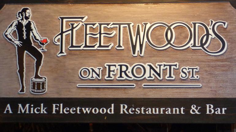 Fleetwood’s on Front St., an upscale restaurant opened by Mick Fleetwood, in Maui, Hawaii