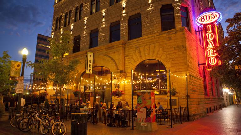 Al fresco dining at Fork Restaurant in downtown Boise, Idaho