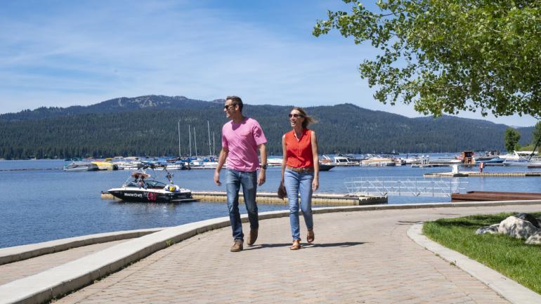 Strolling around Payette Lake in McCall, Idaho
