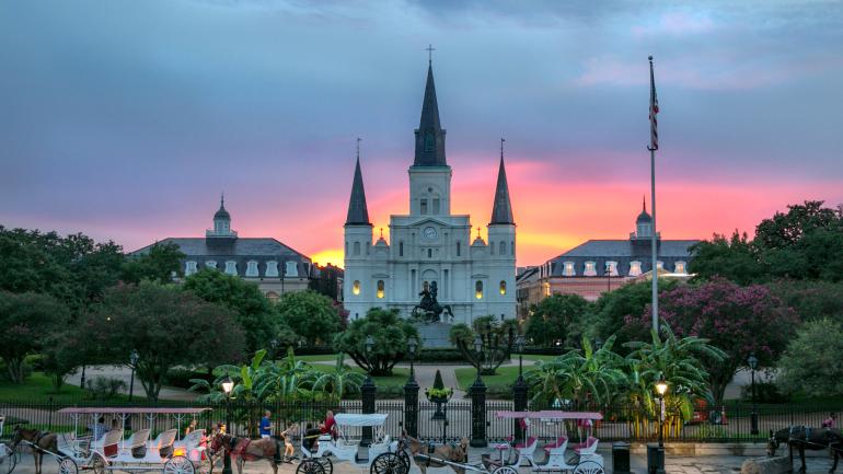 프렌치 쿼터의 심장부에 있는 잭슨 스퀘어