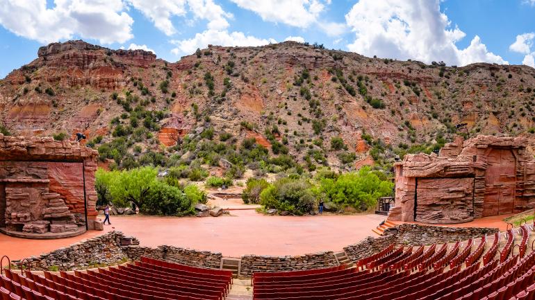 Vista del Palo Duro Canyon State Park desde el Pioneer Amphitheater