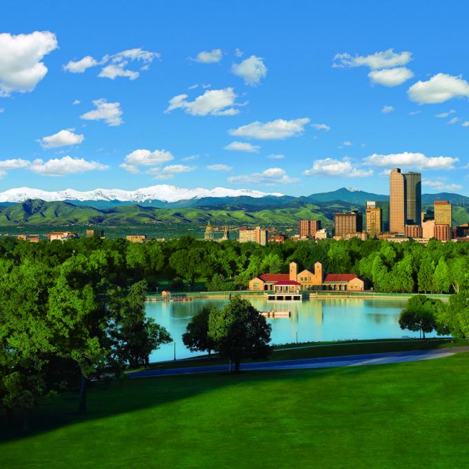 丹佛的森林天際線