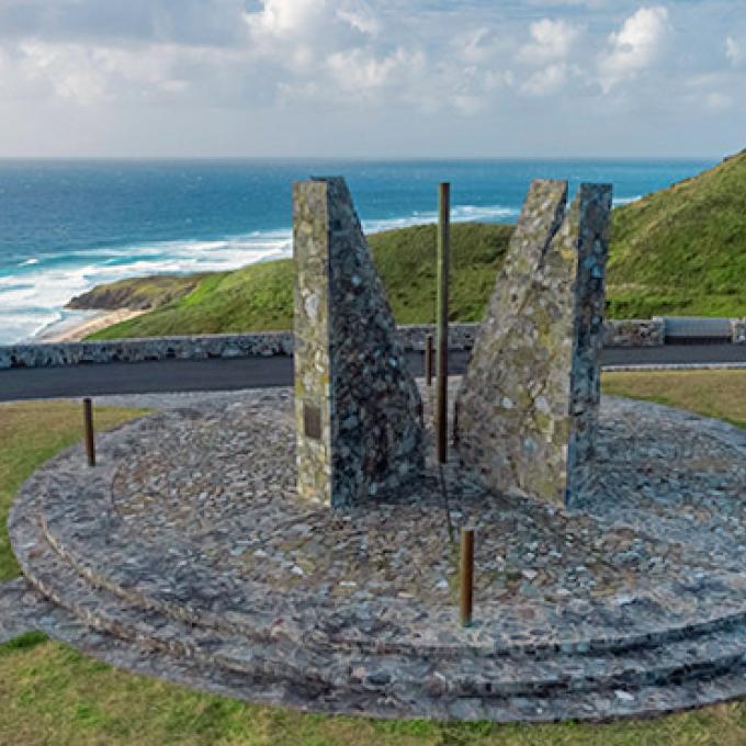The Millennium Monument at Point Udall in St. Croix in the U.S. Virgin Islands