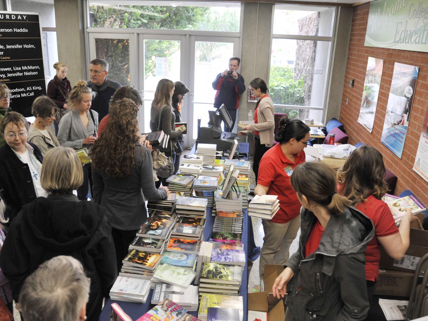 Eager readers at the Tucson Festival of Books 