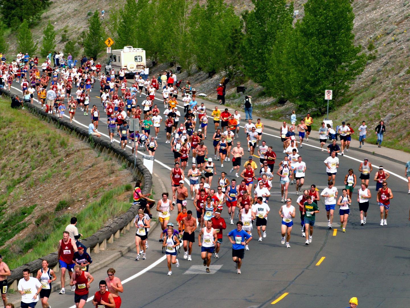 Runners rounding the bend in May’s Bloomsday Run