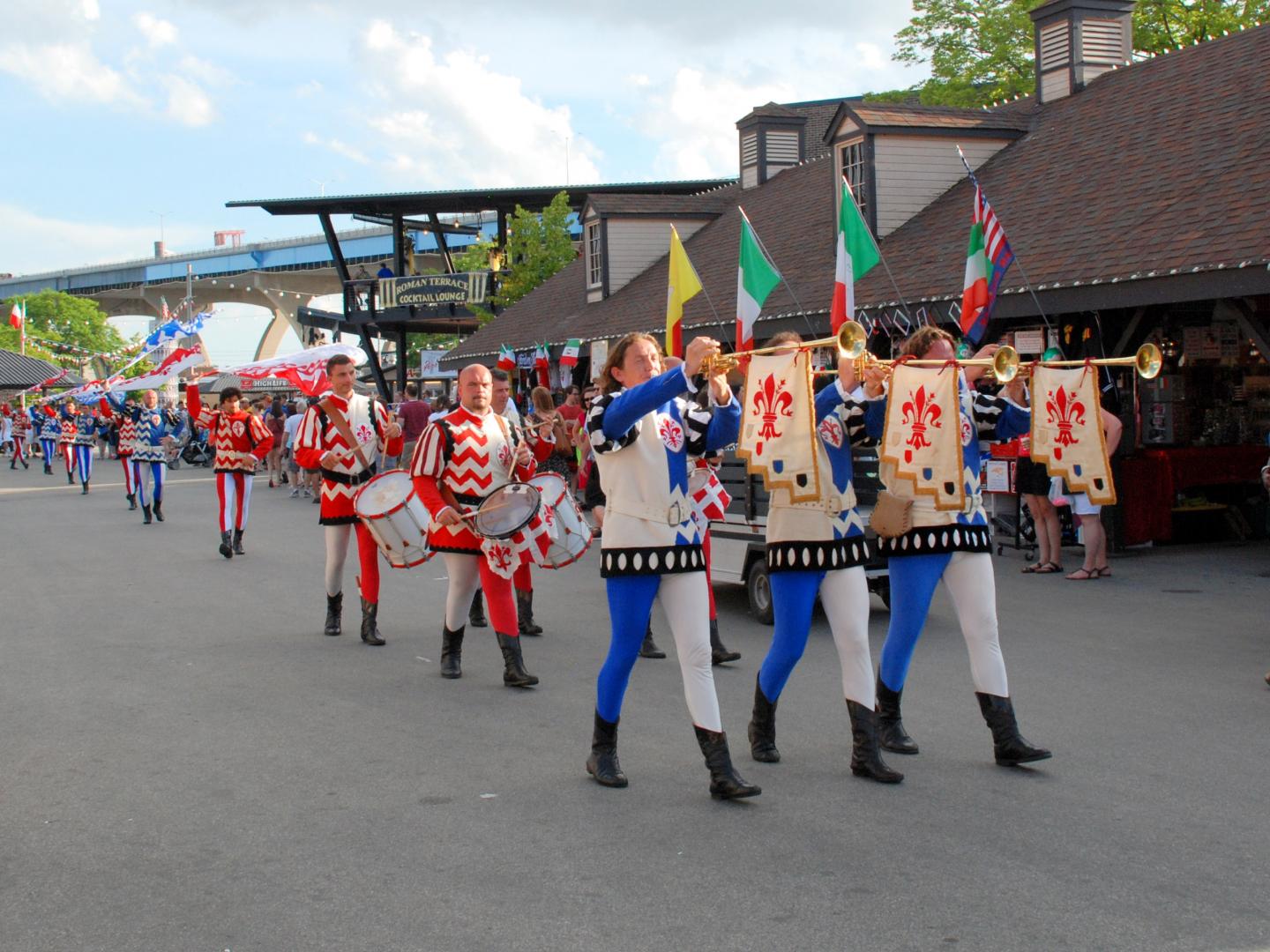 The flag ceremony at Festa Italiana