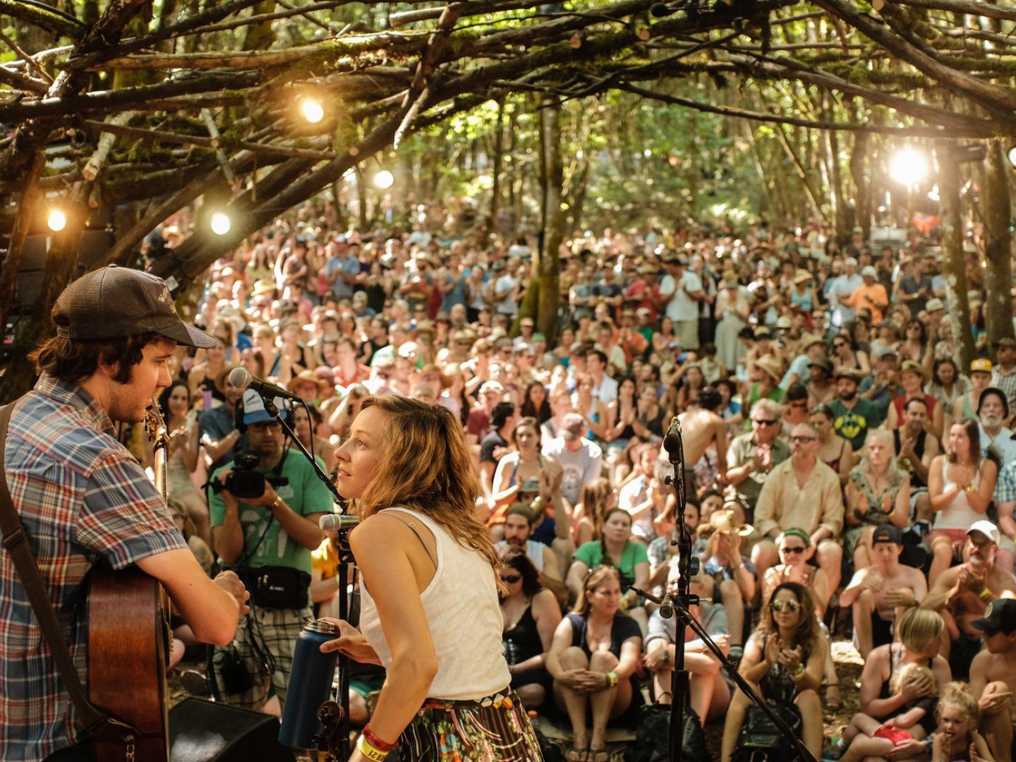 Band performing at Pickathon Experiential Music Festival in Happy Valley, Oregon