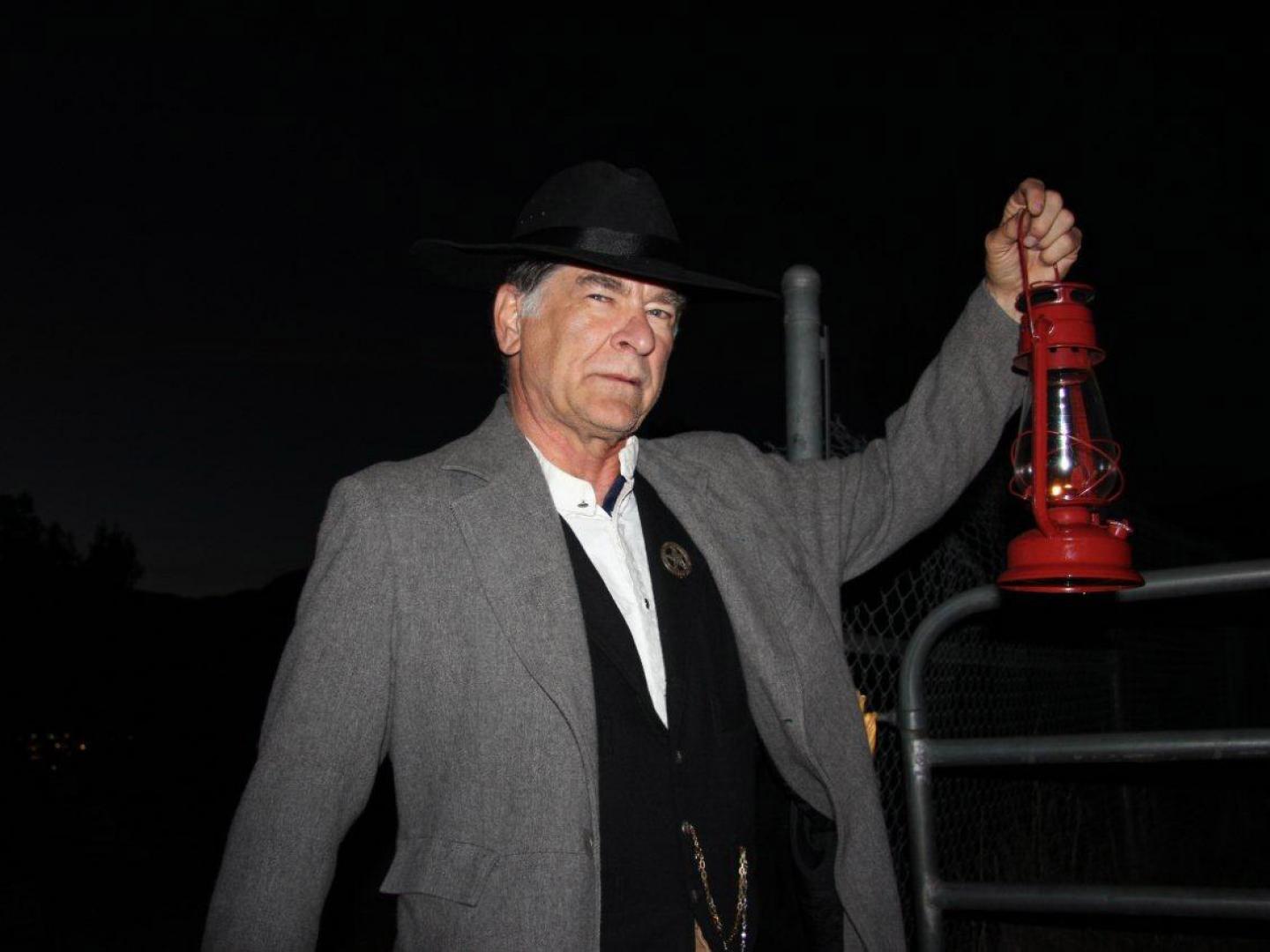 Leading the Ghost Walk through Linwood Cemetery in Glenwood Springs