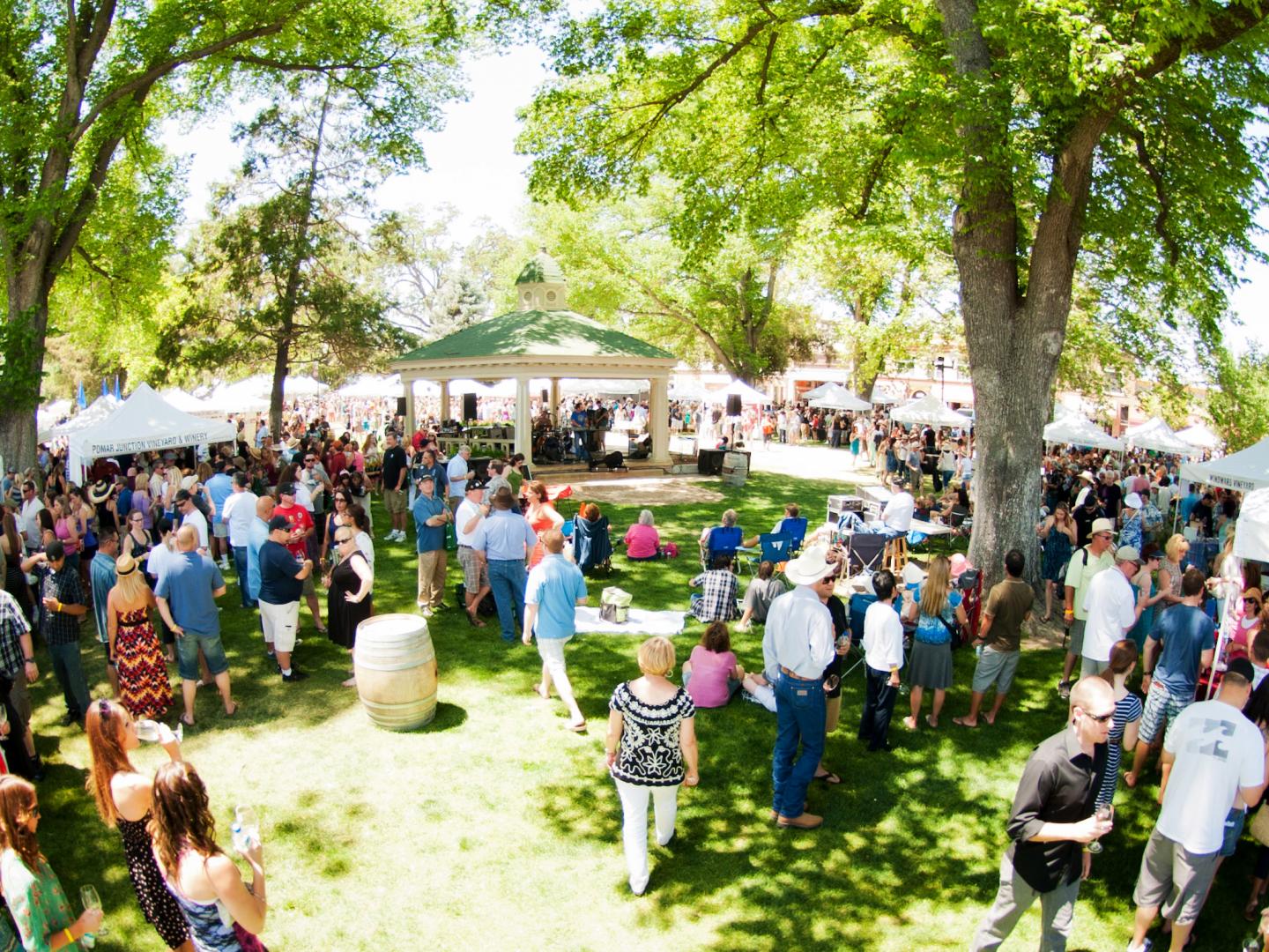 Grand Tasting no Downtown City Park durante o Paso Robles Wine Festival