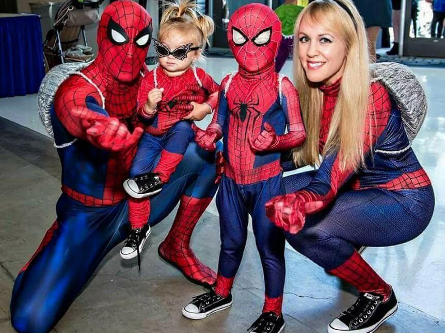 Spider-man fans at the StocktonCon event in Stockton, California