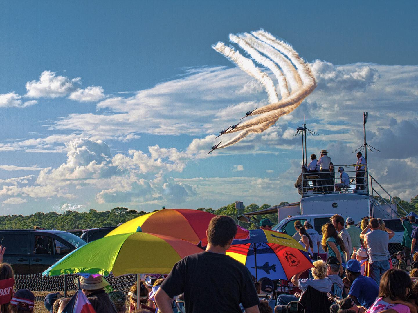 佛罗里达州航空展上的空中表演