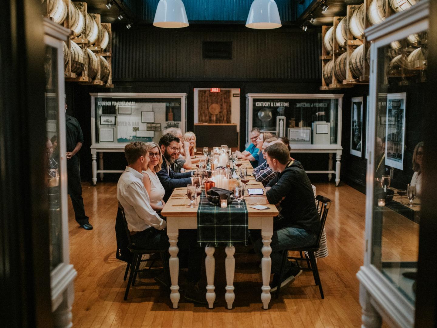 A bourbon dinner at the Stitzel-Weller Distillery during the Kentucky Bourbon Affair in Louisville