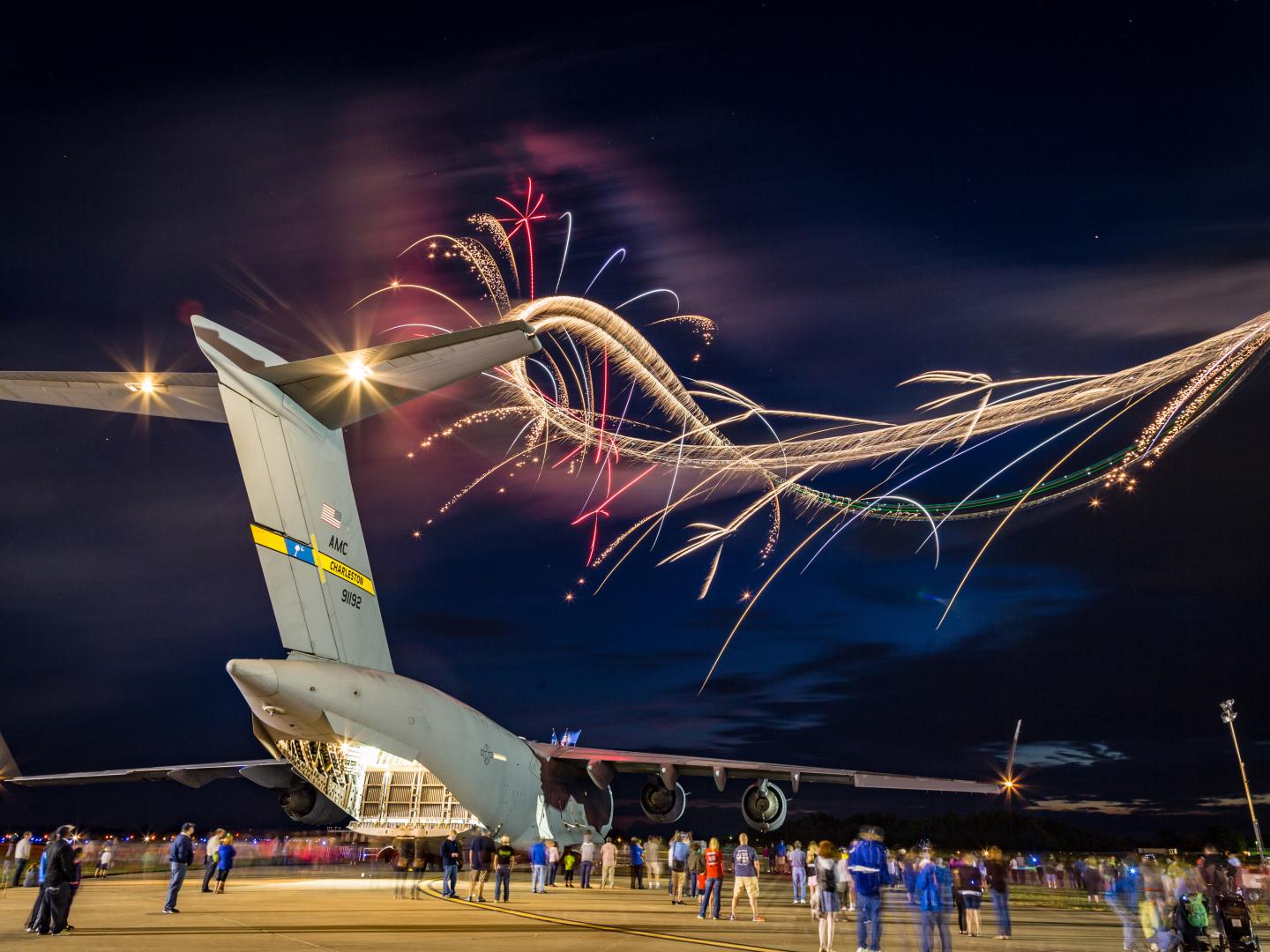 Fireworks at the Owensboro Air Show in Kentucky