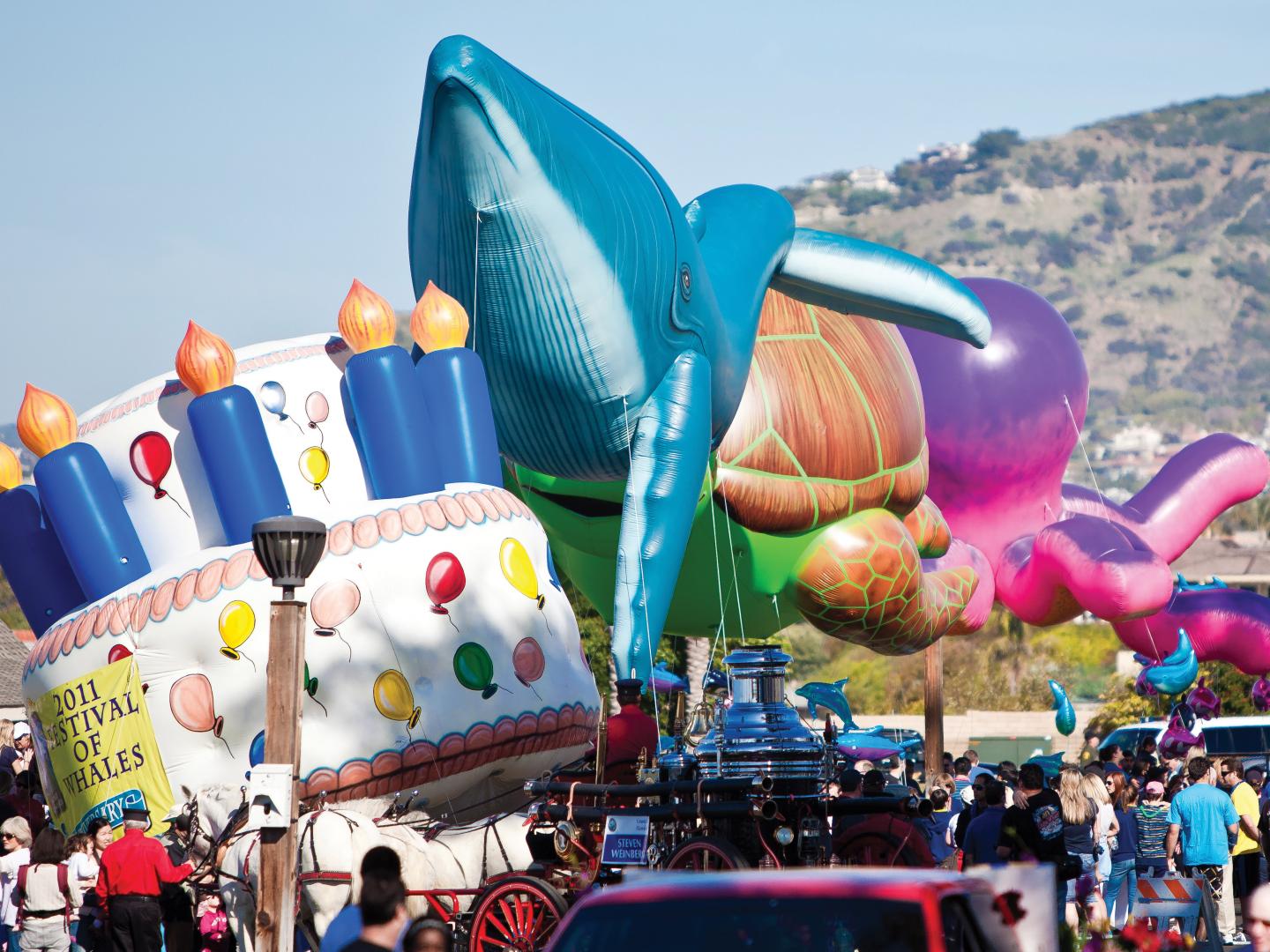 La parade du Festival of Whales, événement où les baleines sont à l’honneur, à Dana Point, en Californie
