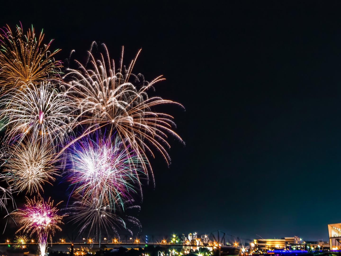 Independence Day fireworks display in Owensboro, Kentucky