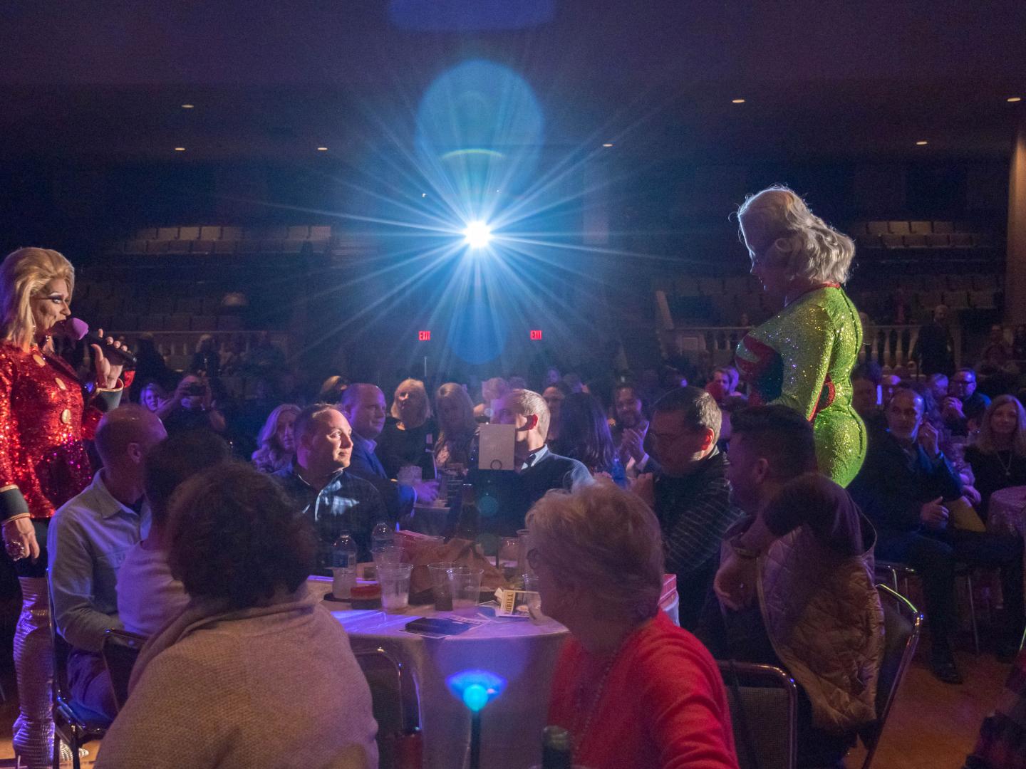 Drag queens performing at Y'all Means All in Natchez, Mississippi