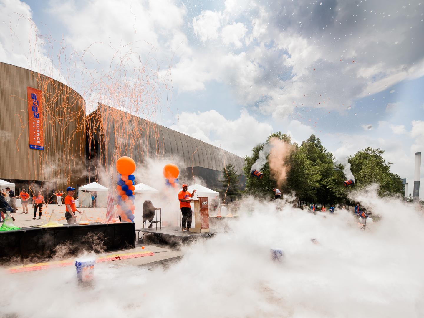 A demonstration during the COSI Science Festival in Columbus, Ohio