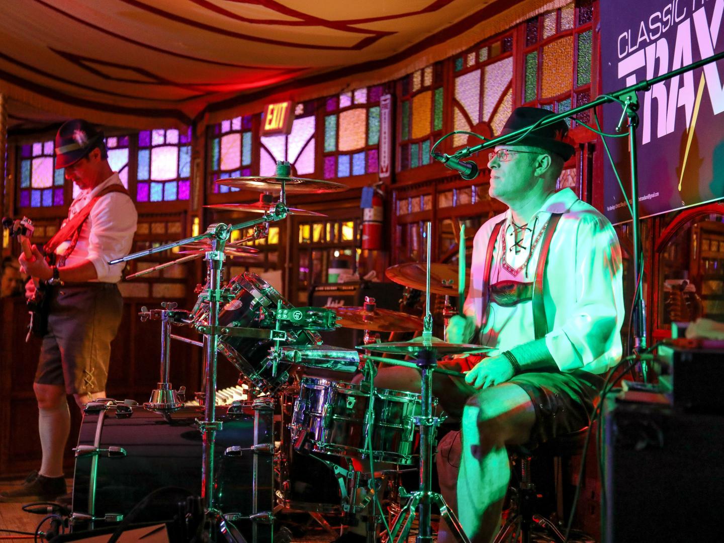 A live band performing during Santa Clarita Oktoberfest in California
