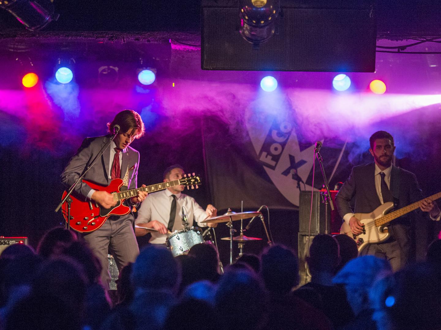 Band performing during the Fort Collins Music eXperiment in Colorado