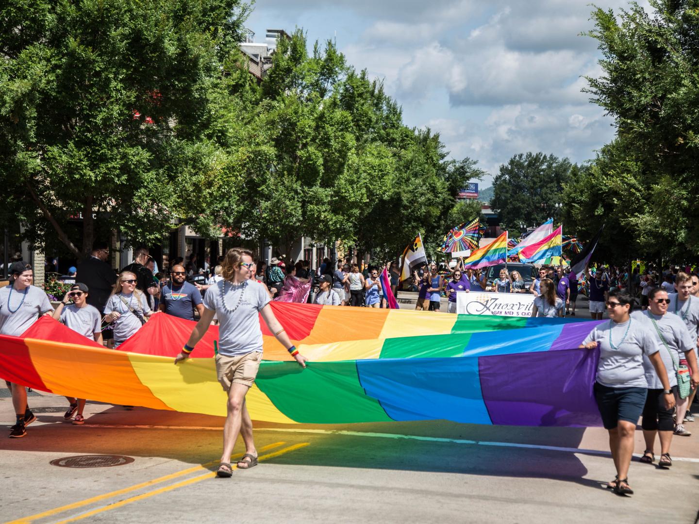 田纳西州诺克斯维尔的诺克斯骄傲游行活动上的巡游队伍