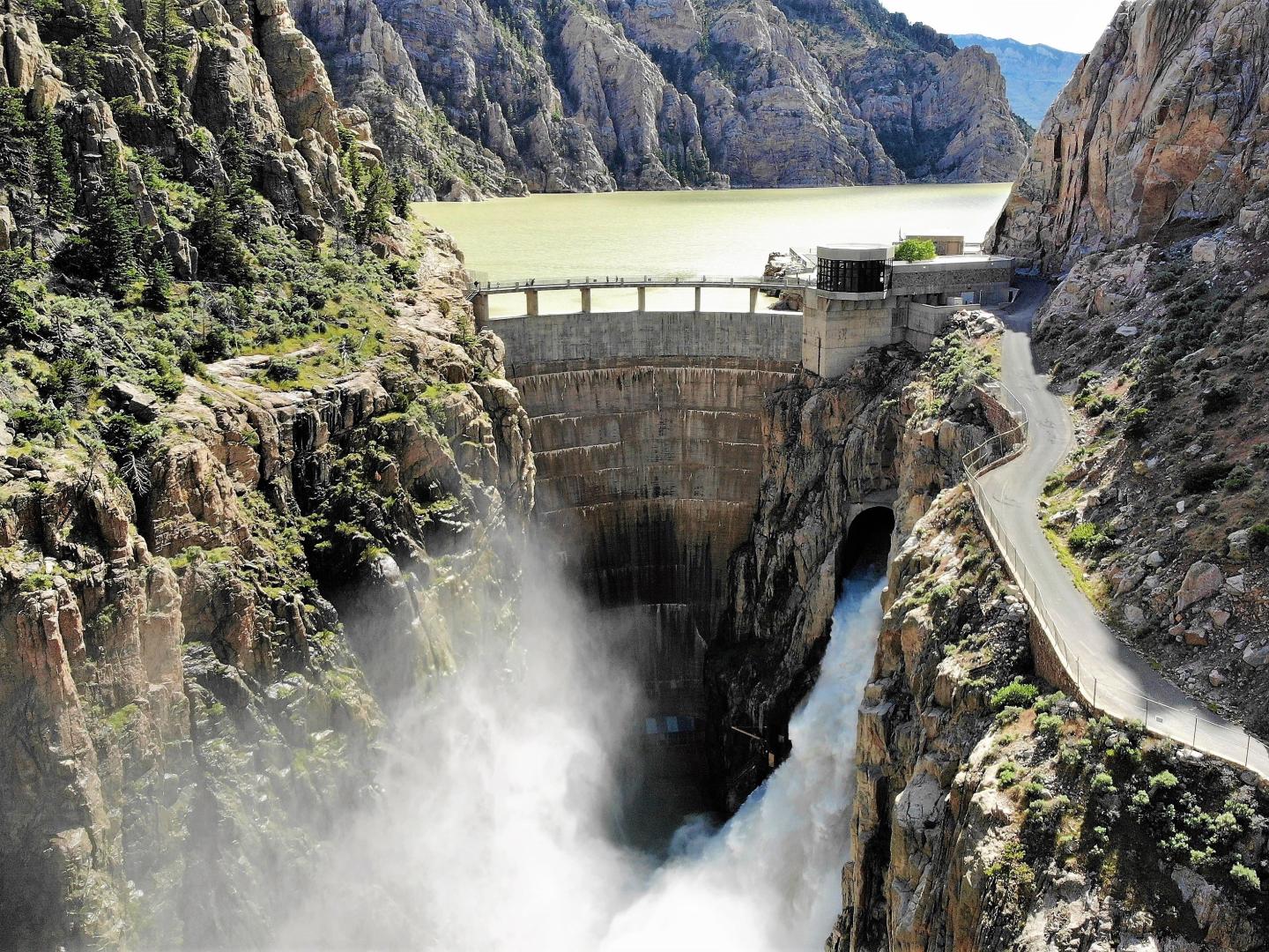 El Buffalo Bill Dam & Visitor Center en Cody, Wyoming