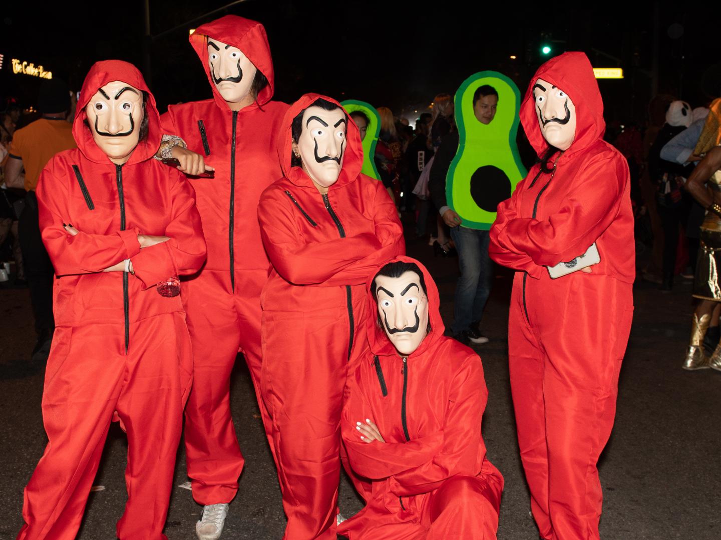 Costumed revelers during Halloween Carnaval in West Hollywood, California