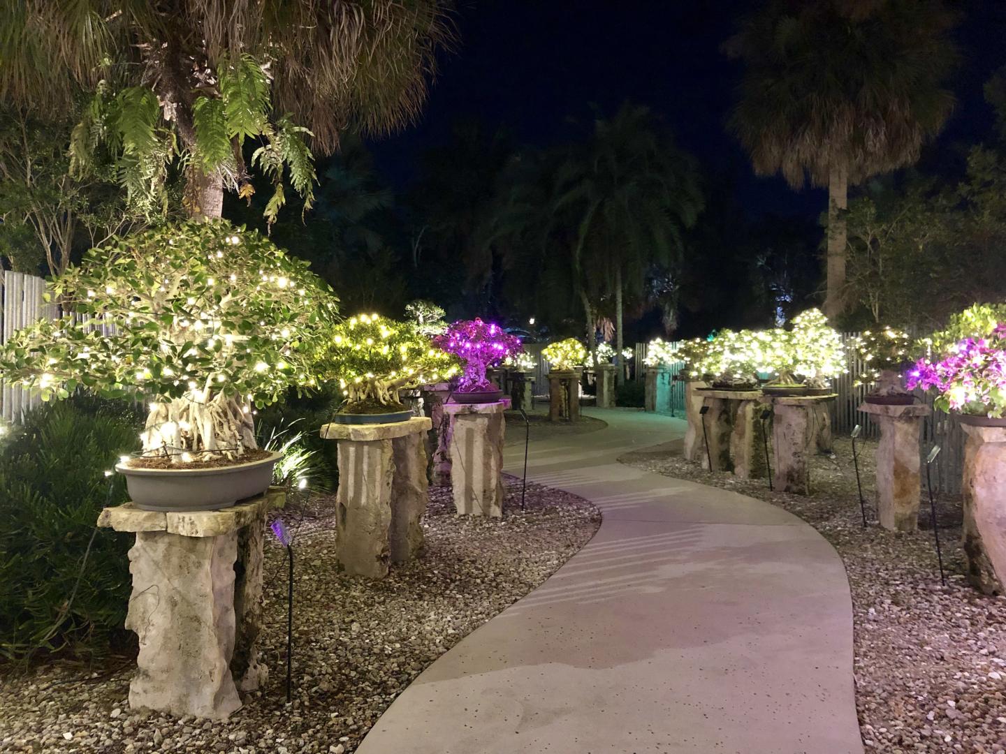 Heathcote Botanical Gardens aglow in Fort Pierce, Florida