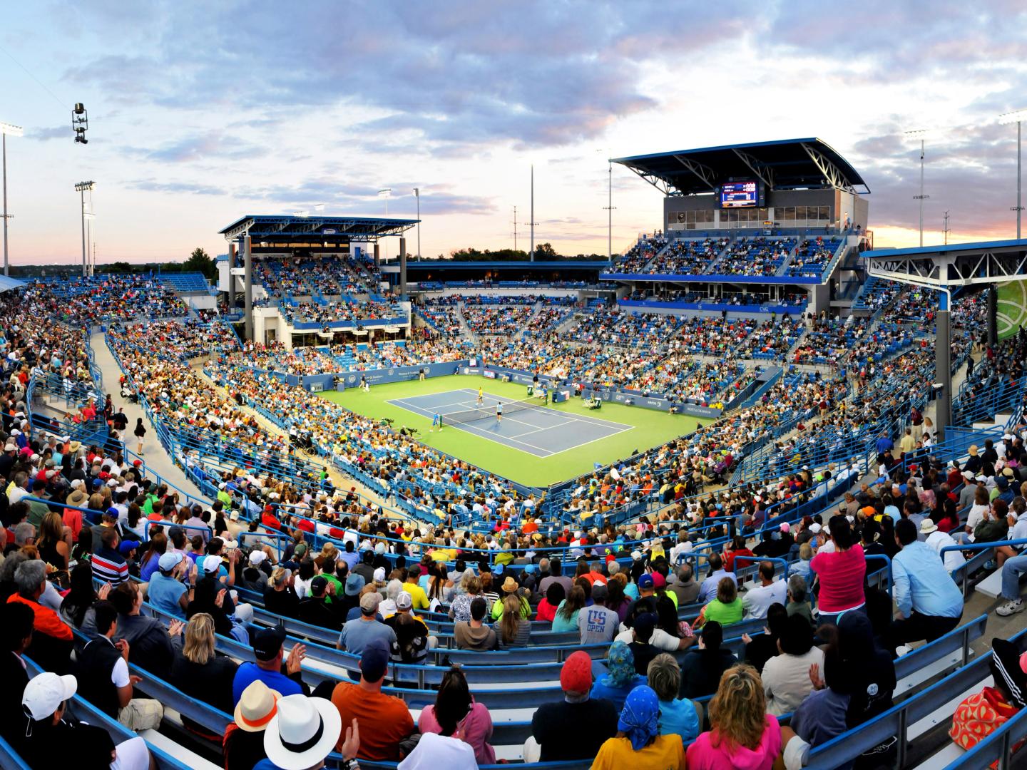 Tennis fans get ready for an exciting match at the Western Southern Tennis Open in Cincinnati, Ohio