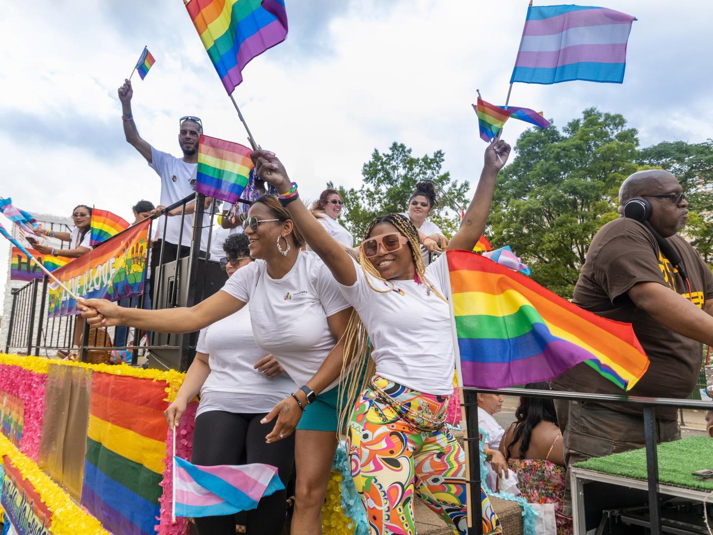 Festivities at the Newark Gay Pride Festival in Newark, New Jersey