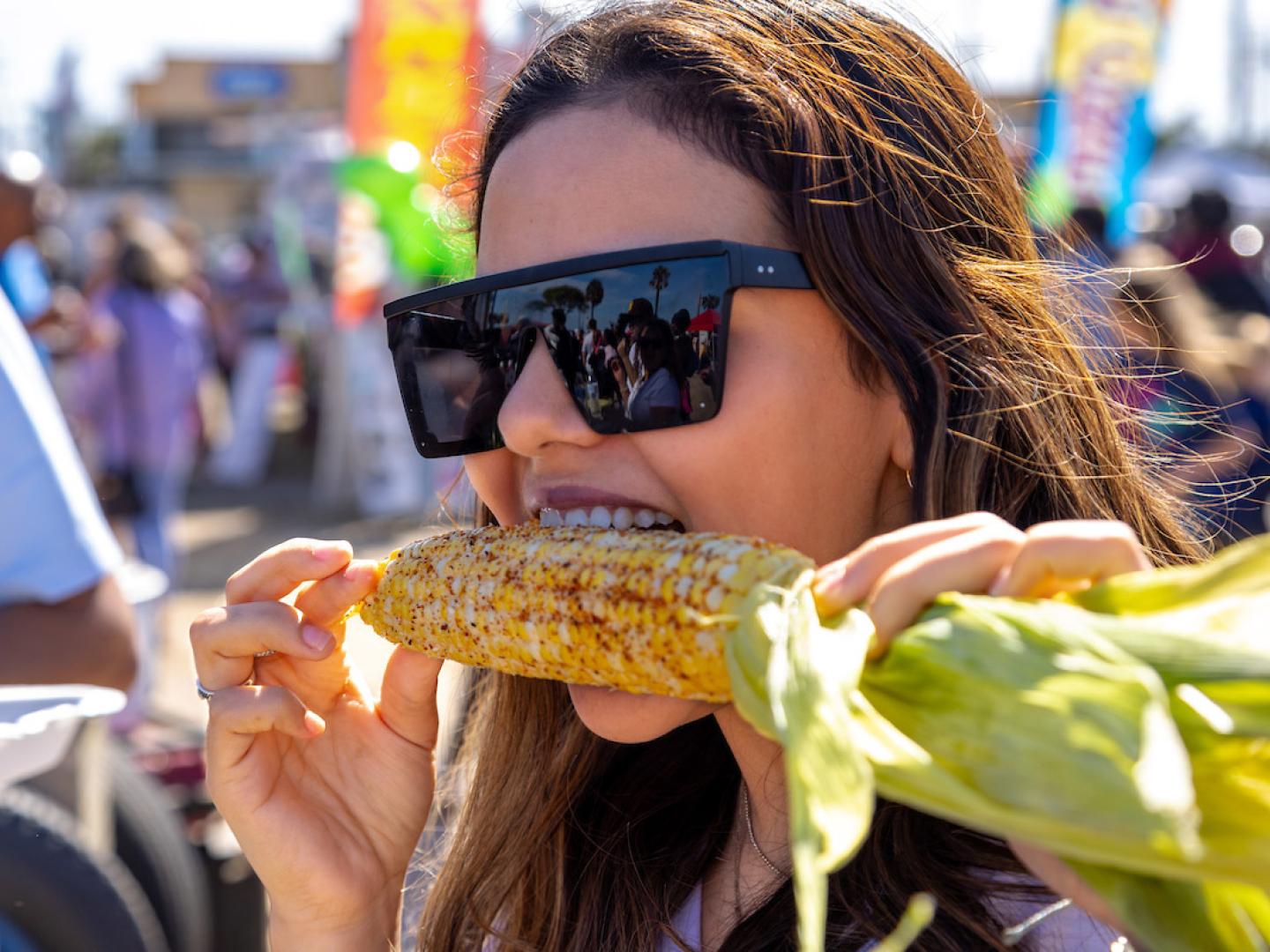 Eating at the Food Truck Festival in Myrtle Beach, South Carolina