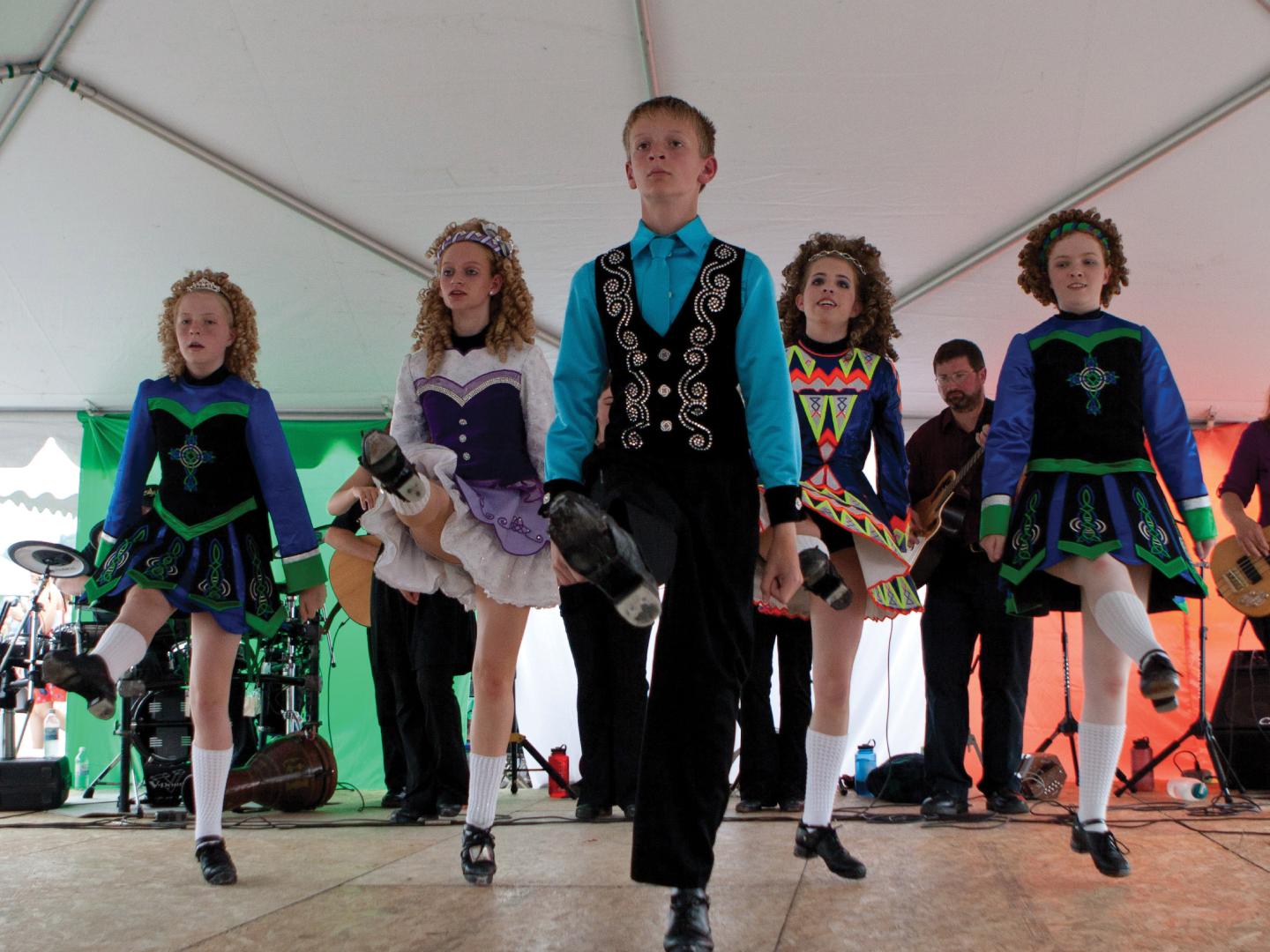 Irish dancers perform at the Penn-Mar Irish Festival in York, Pennsylvania