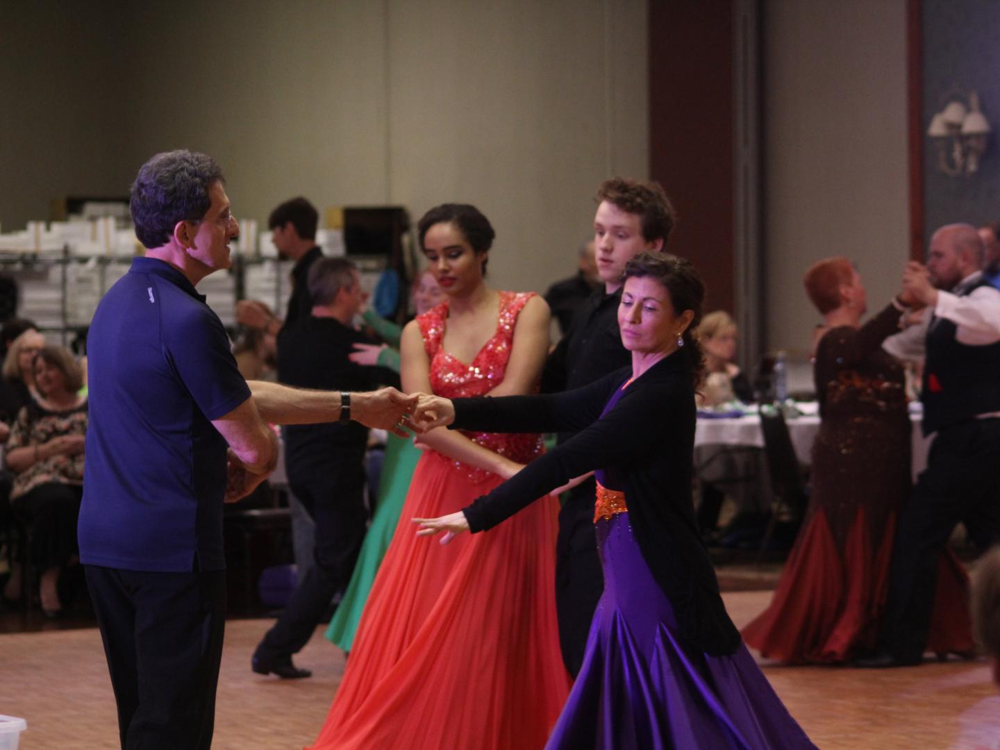 Dancers enjoy the event Dancing with the King in Tupelo, Mississippi