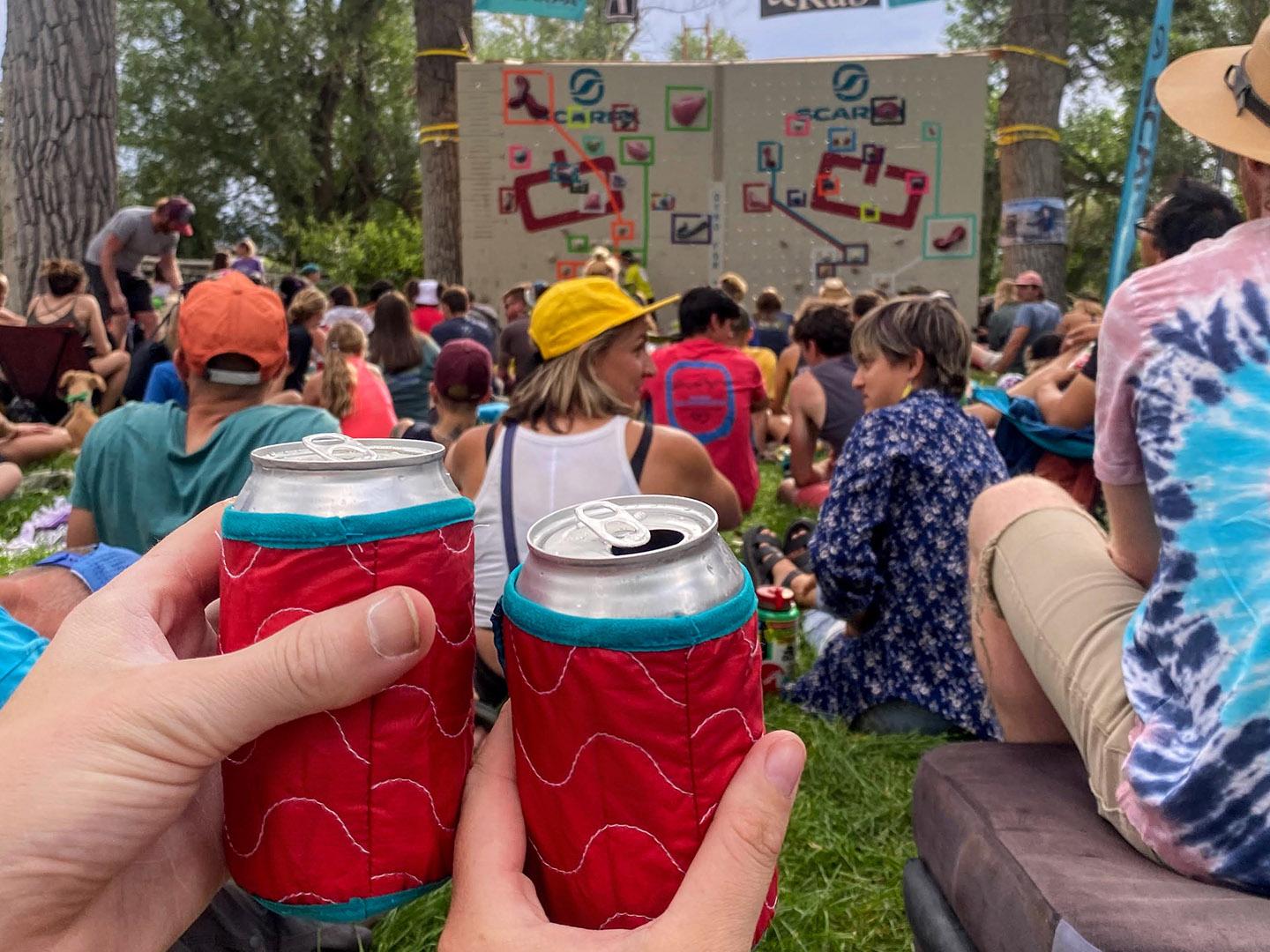 ワイオミング州ランダーで開催されているインターナショナル・クライマーズ・フェスティバルを楽しむ参加者