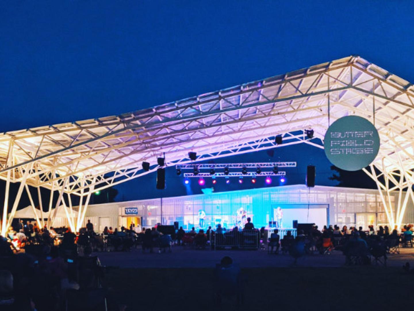 A live concert at The Railyard in Rogers, Arkansas