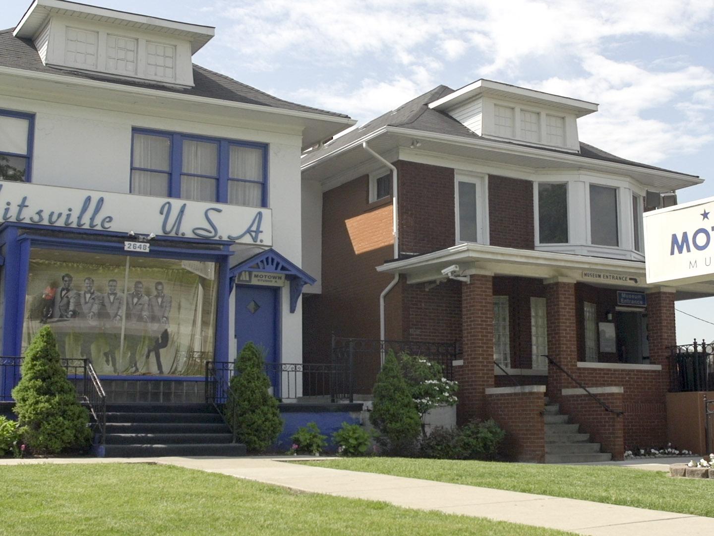 Exterior view of the Motown Museum in Detroit, Michigan