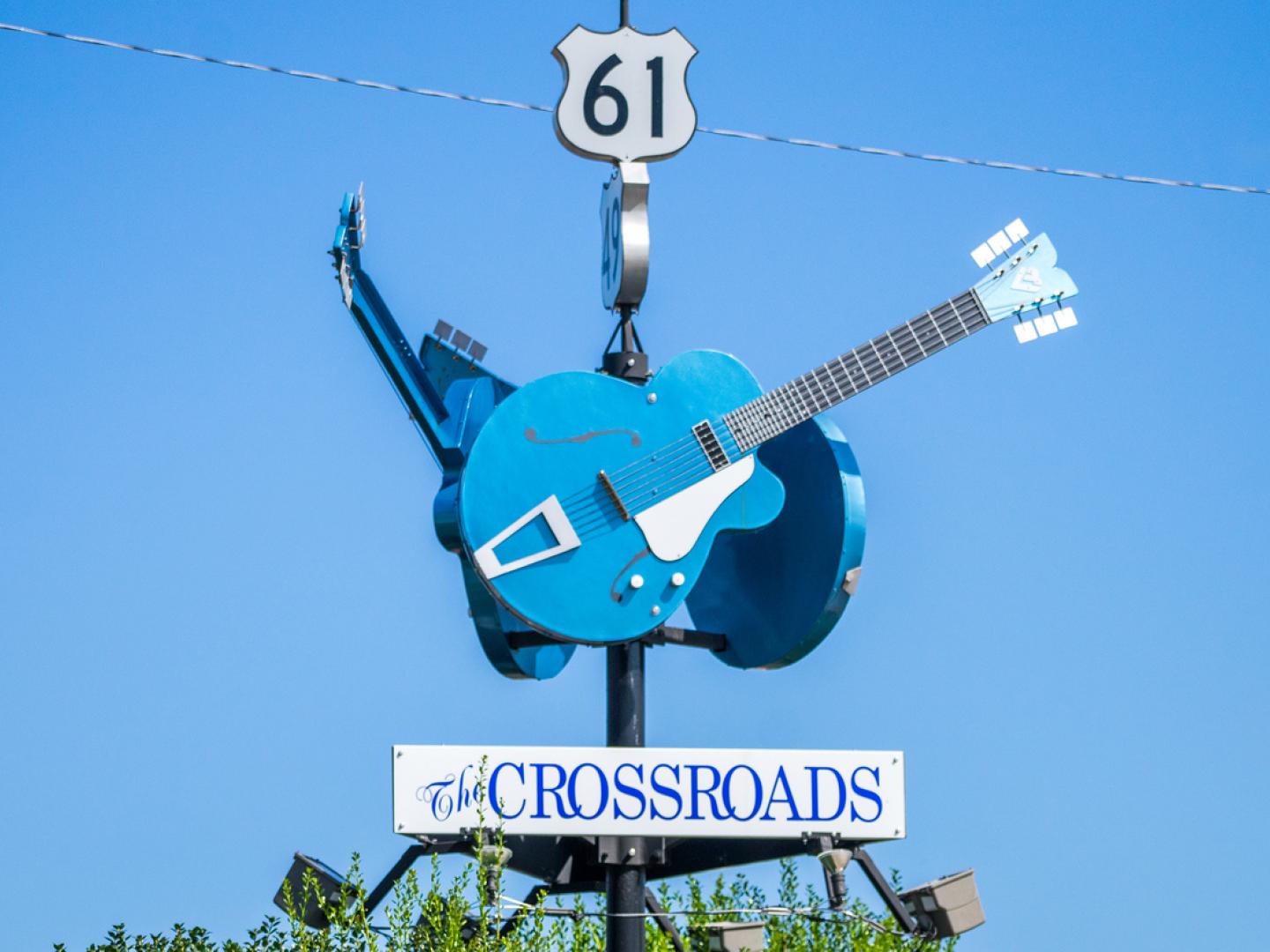 El legendario cruce en Clarksdale, Mississippi