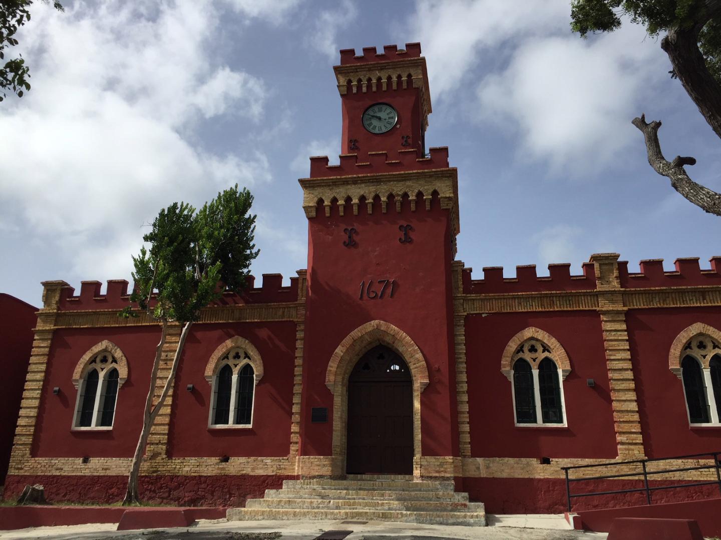 The historical Fort Christian located on St. Thomas